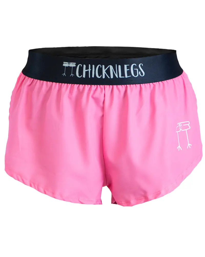 Women's Bubblegum Pink 1.5" Split Shorts 1