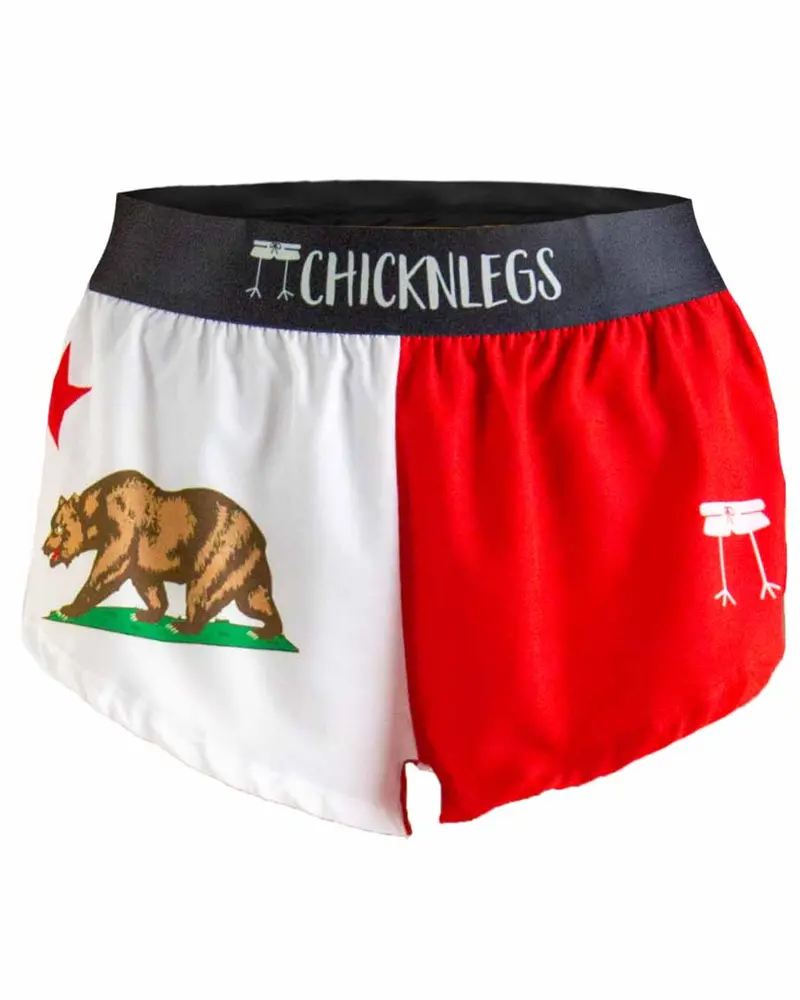 Women's California Flag 1.5" Split Shorts 1
