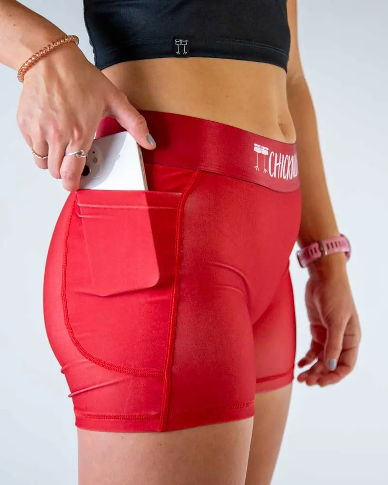 Women's Cardinal Red 3" Compression Shorts 4