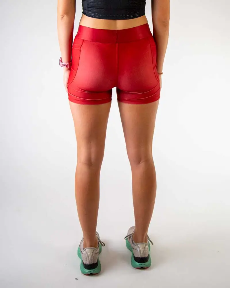 Women's Cardinal Red 3" Compression Shorts 5