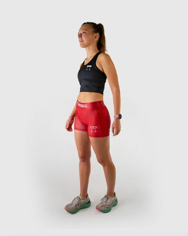 Women's Cardinal Red 3" Compression Shorts 6
