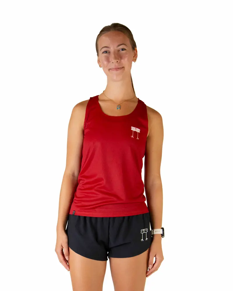 Women's Cardinal Red Performance Singlet 1