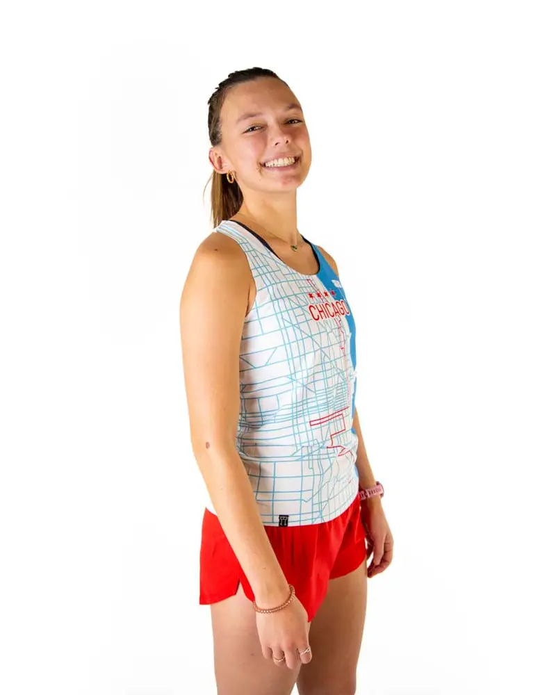 Women's Chicago Marathon Course Singlet 2