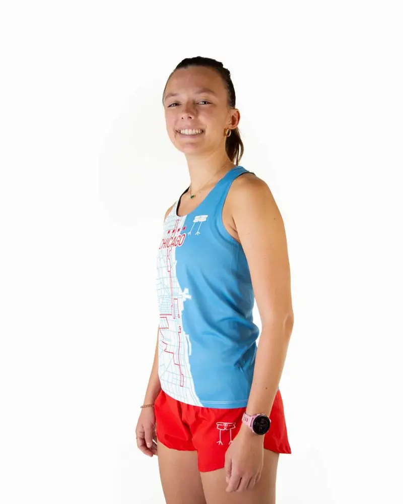 Women's Chicago Marathon Course Singlet 3