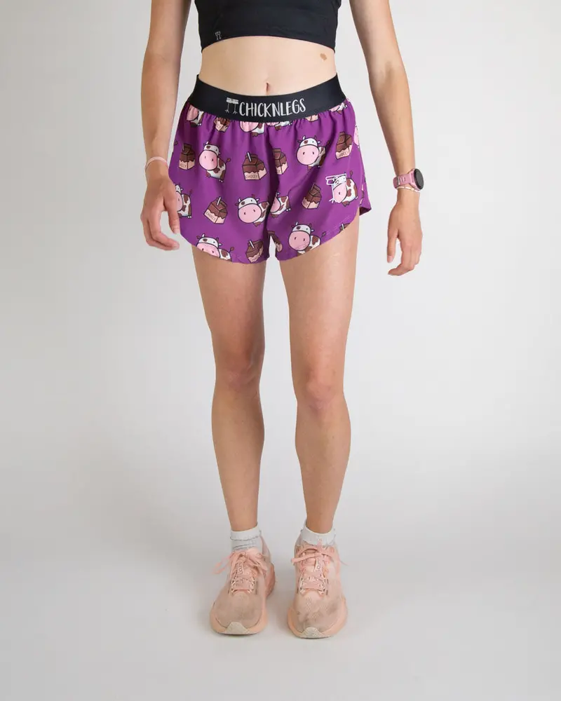 Women's Choccy Cows 4" Split Shorts 1