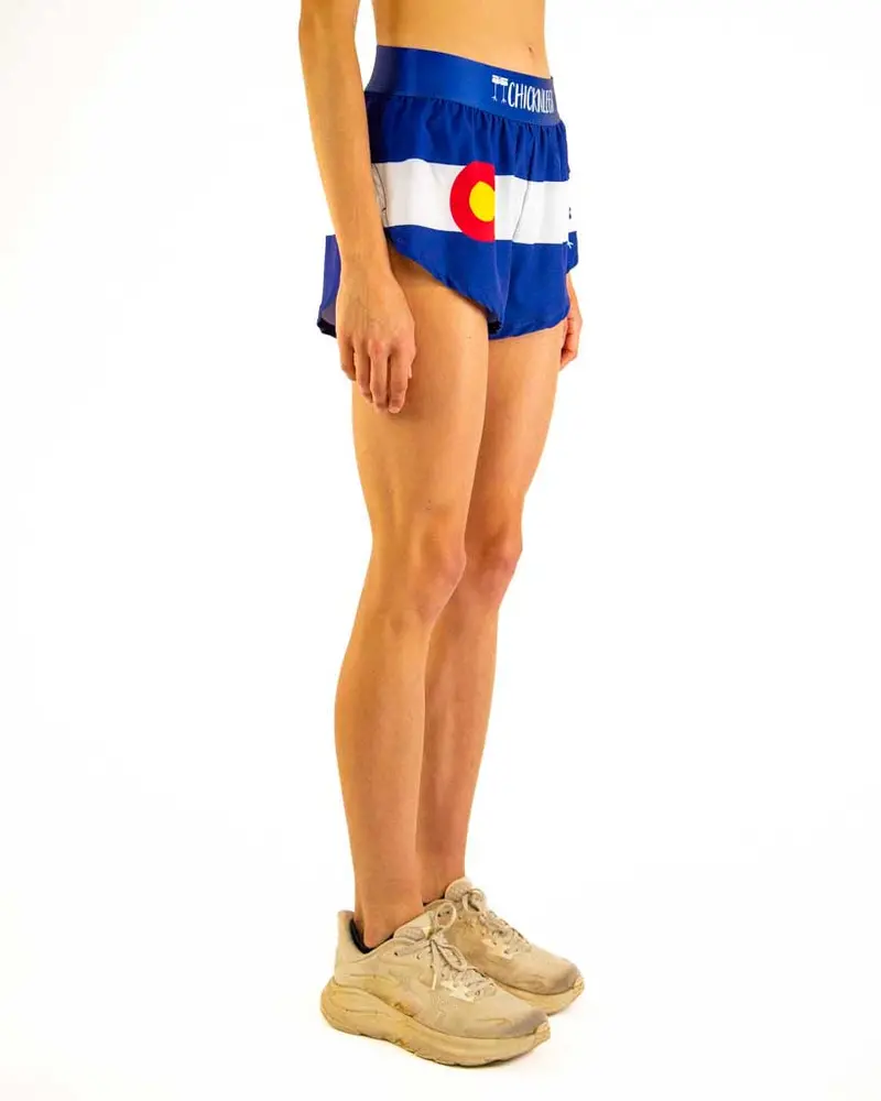 Women's Colorado Flag 1.5" Split Shorts 3