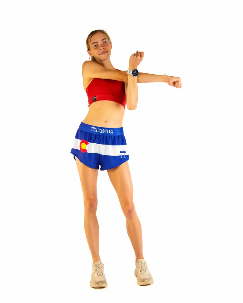 Women's Colorado Flag 1.5" Split Shorts 5