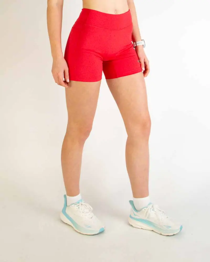 Women's Fly High-Waisted 5" Biker Shorts – Cherry 1