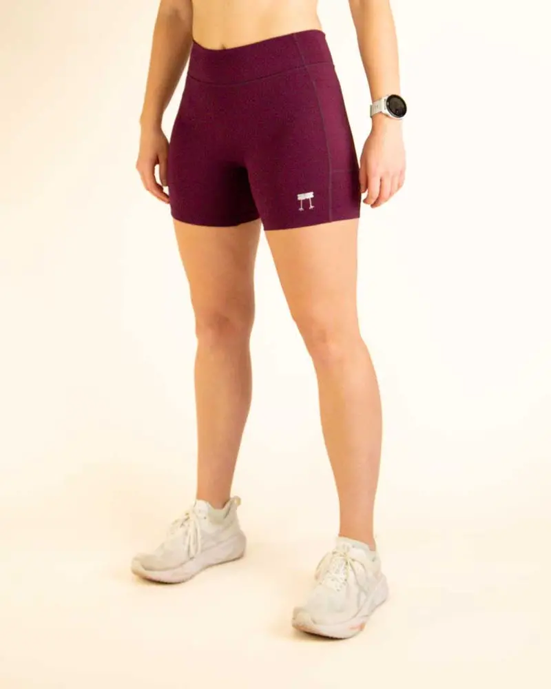 Women's Fly High-Waisted 5" Biker Shorts – Plum 3