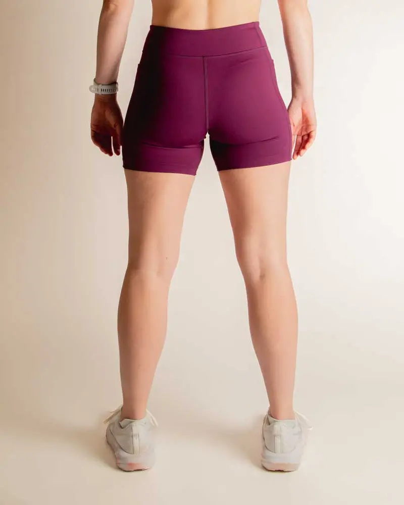 Women's Fly High-Waisted 5" Biker Shorts – Plum 5