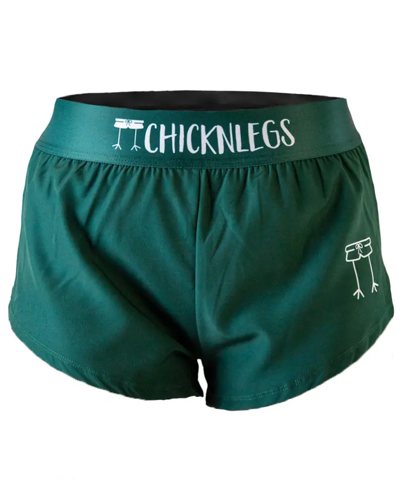 Women's Forest Green 1.5" Split Shorts 1