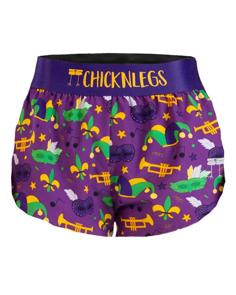 Women's Mardi Gras 1.5" Split Shorts 1