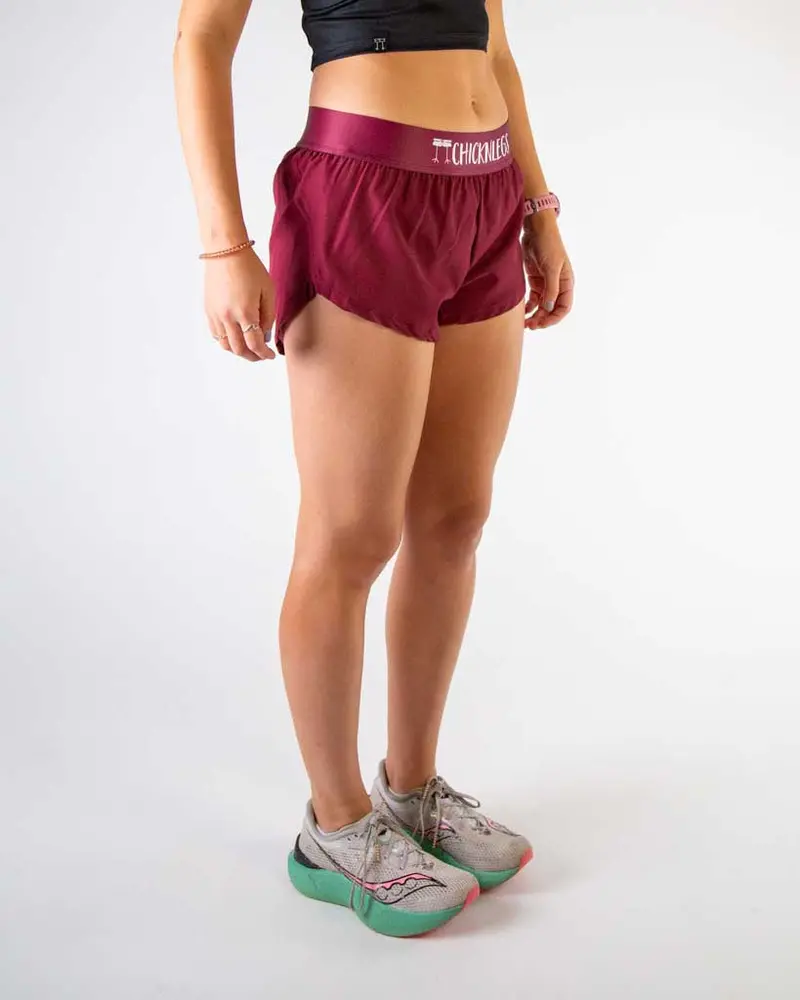 Women's Maroon 1.5" Split Shorts 4