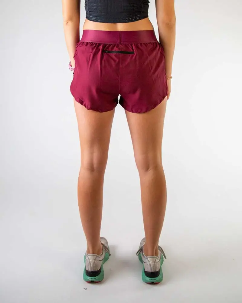 Women's Maroon 1.5" Split Shorts 5