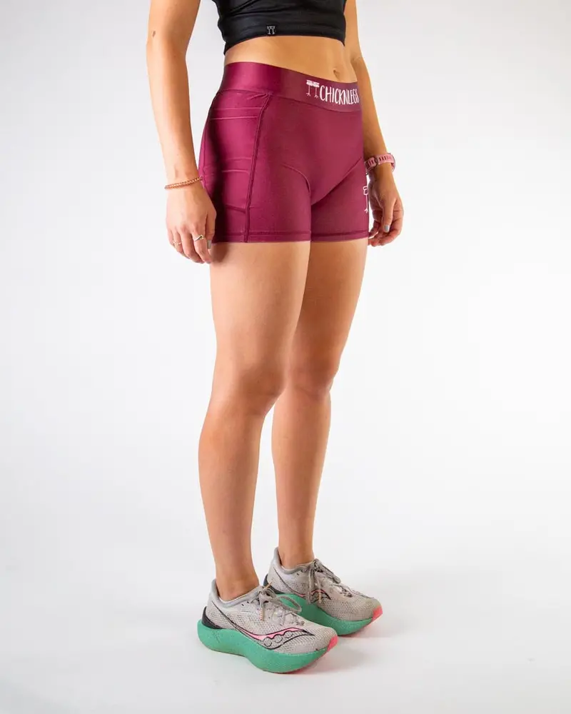 Women's Maroon 3" Compression Shorts 3