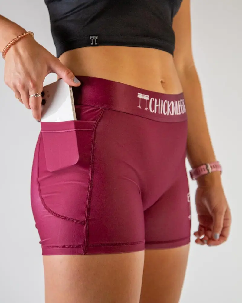 Women's Maroon 3" Compression Shorts 4