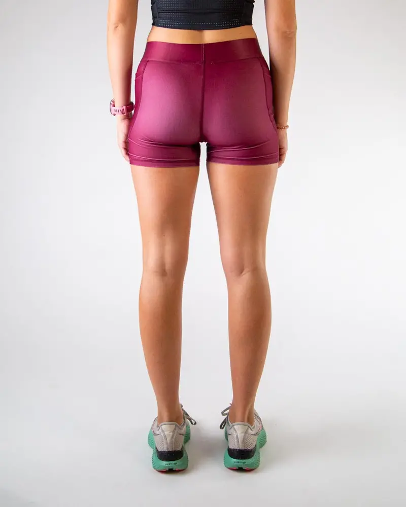 Women's Maroon 3" Compression Shorts 5