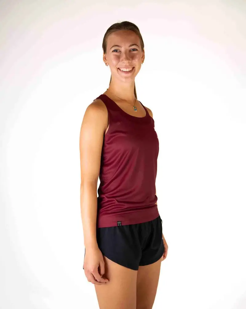 Women's Maroon Performance Singlet 2