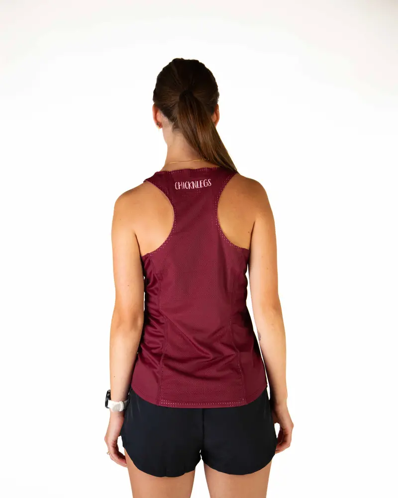 Women's Maroon Performance Singlet 4