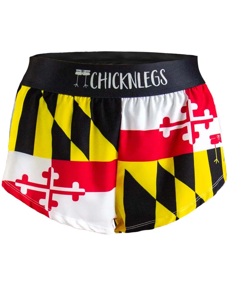 Women's Maryland Flag 1.5" Split Shorts 1