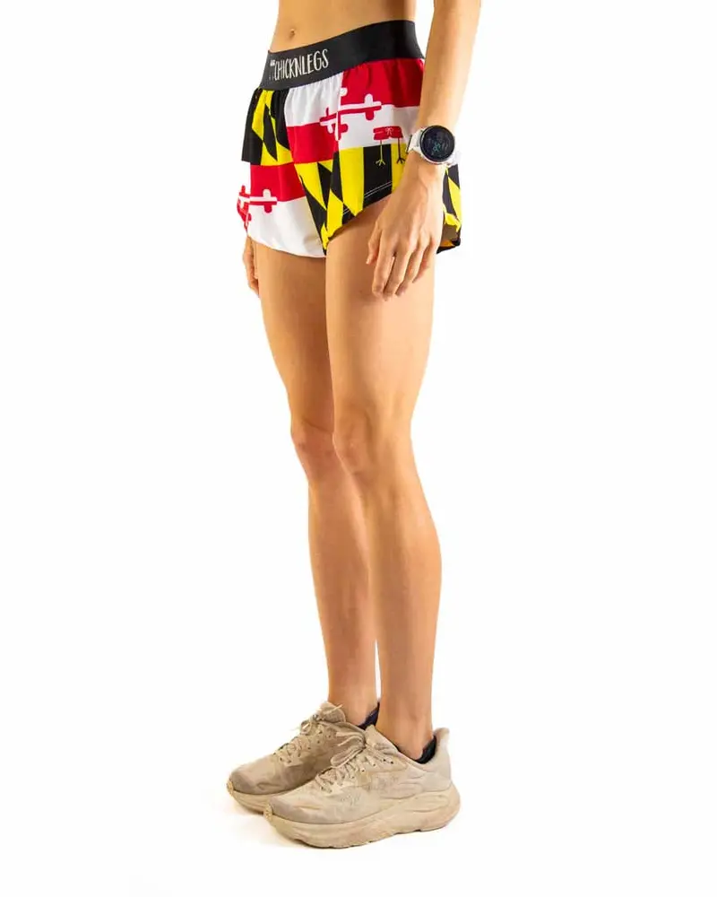 Women's Maryland Flag 1.5" Split Shorts 3
