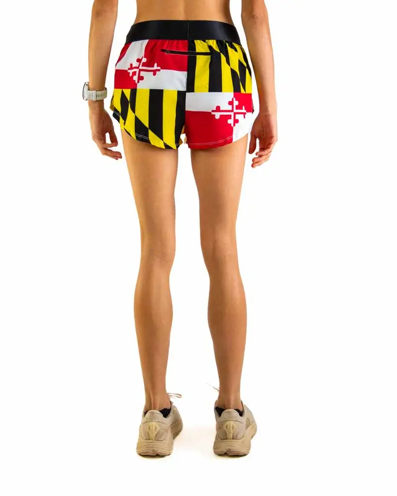 Women's Maryland Flag 1.5" Split Shorts 5