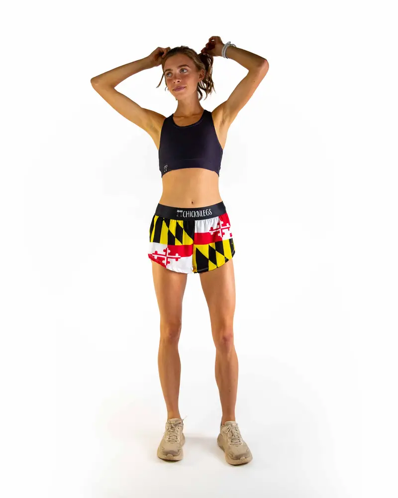Women's Maryland Flag 1.5" Split Shorts 6