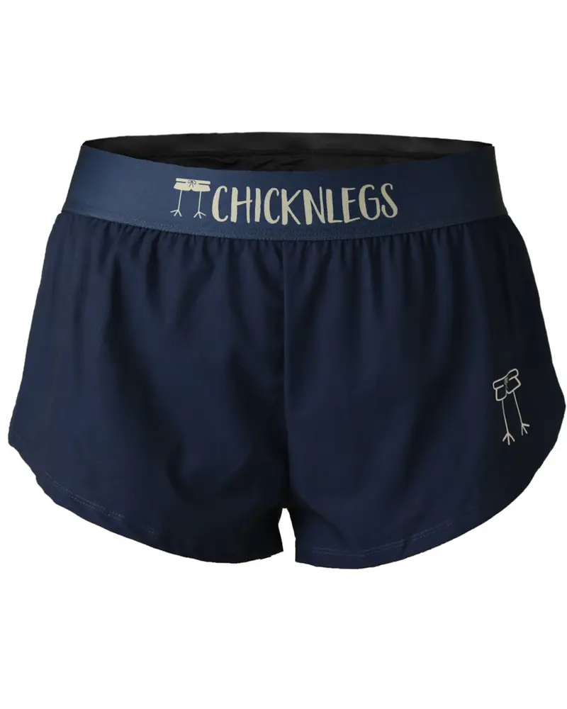 Women's Navy Blue 1.5" Split Shorts 1