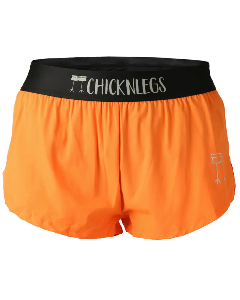 Women's Neon Orange 1.5" Split Shorts 1