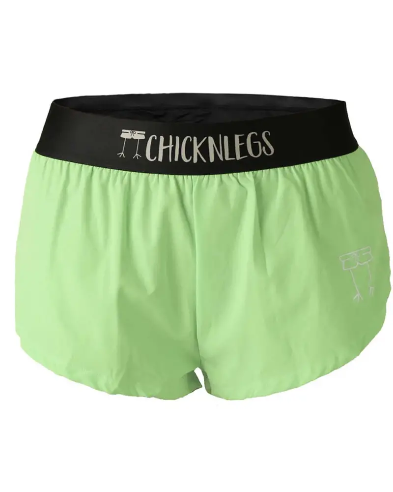 Women's Pickle Juice Green 1.5" Split Shorts 1