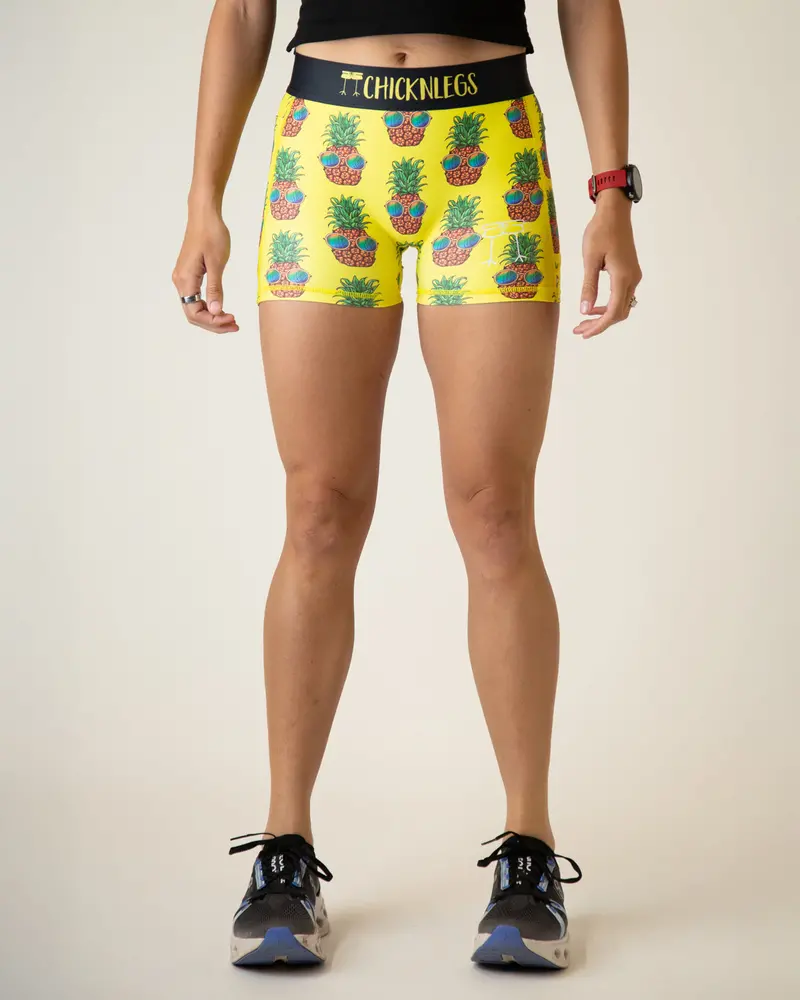 Women's Pineapple Express 3" Compression Shorts 1