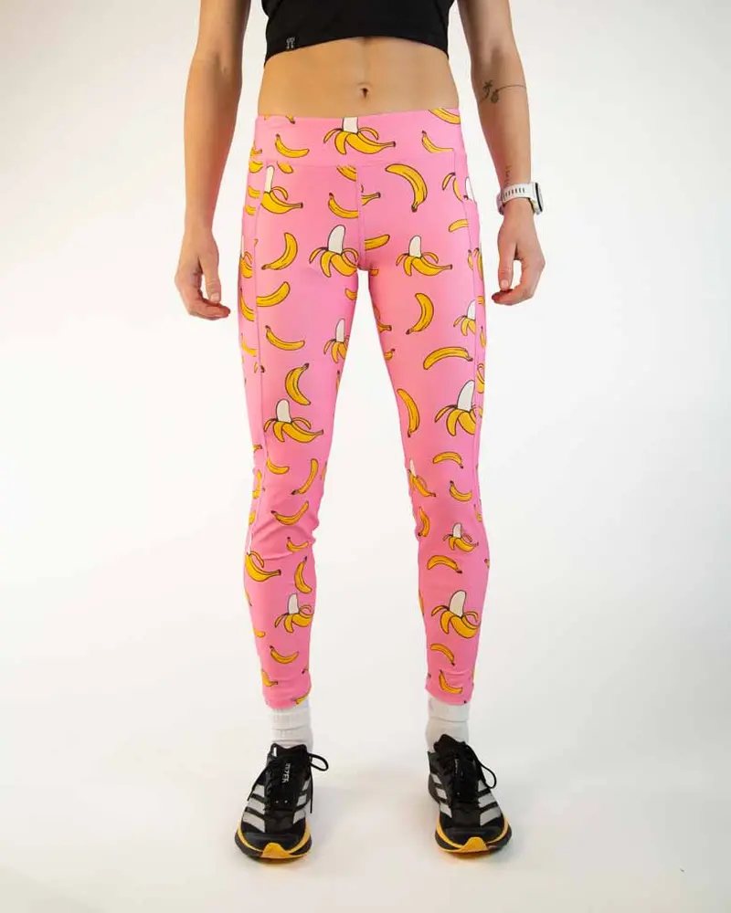 Women's Pink Bananas Leggings 1