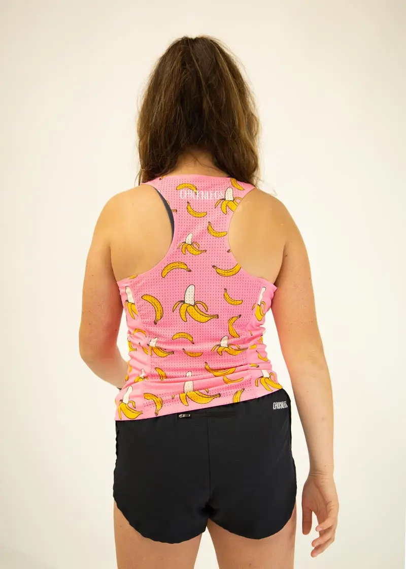 Women's Pink Bananas Performance Singlet 4