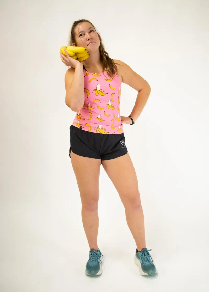 Women's Pink Bananas Performance Singlet 5