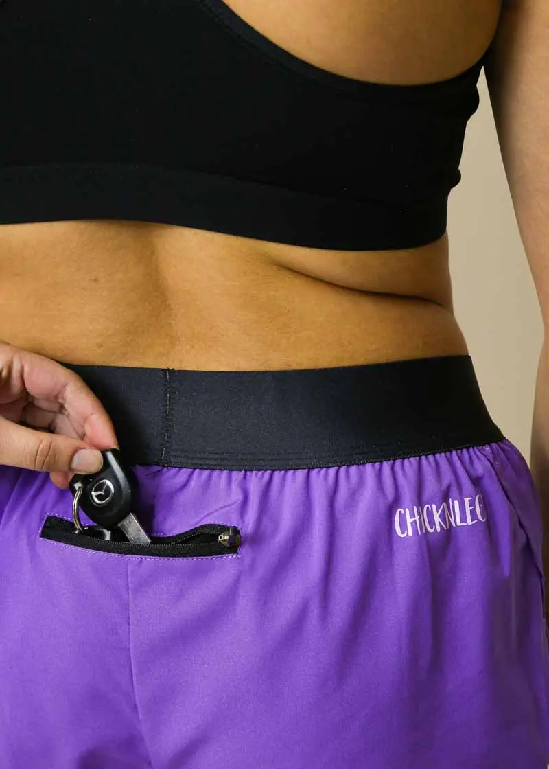 Women's Purple 1.5" Split Shorts 6