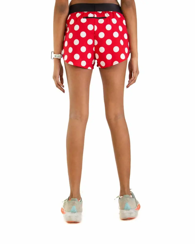 Women's Red Polka Dot 1.5" Split Shorts 5
