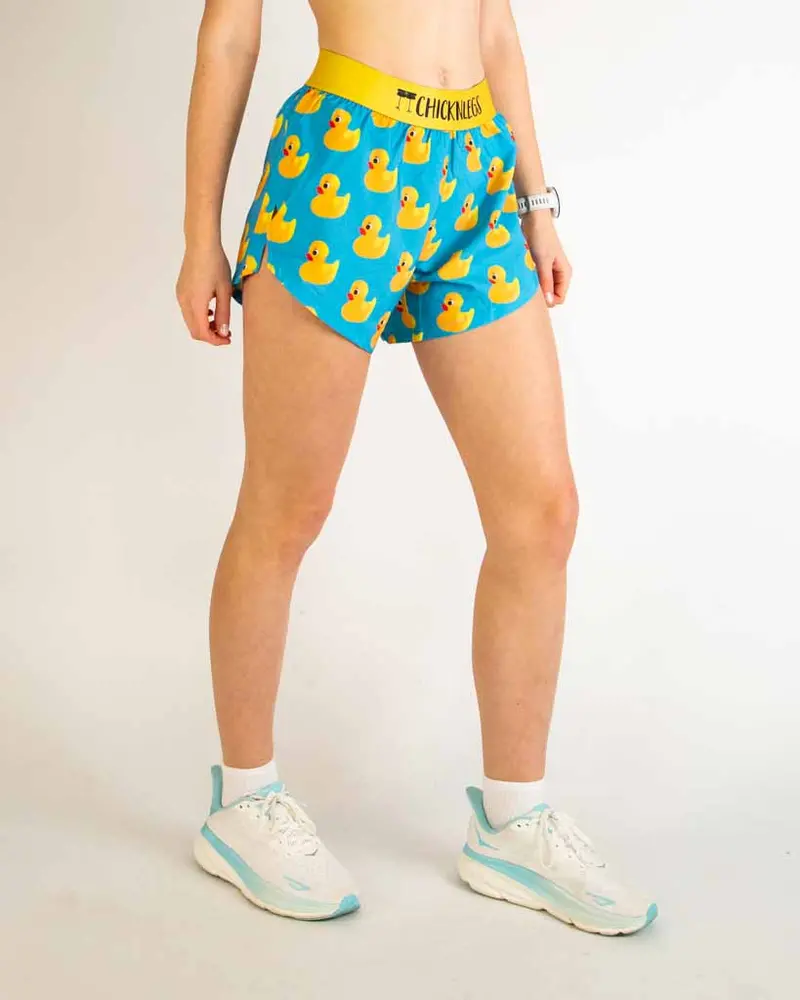 Women's Rubber Ducky 4" Split Shorts 2