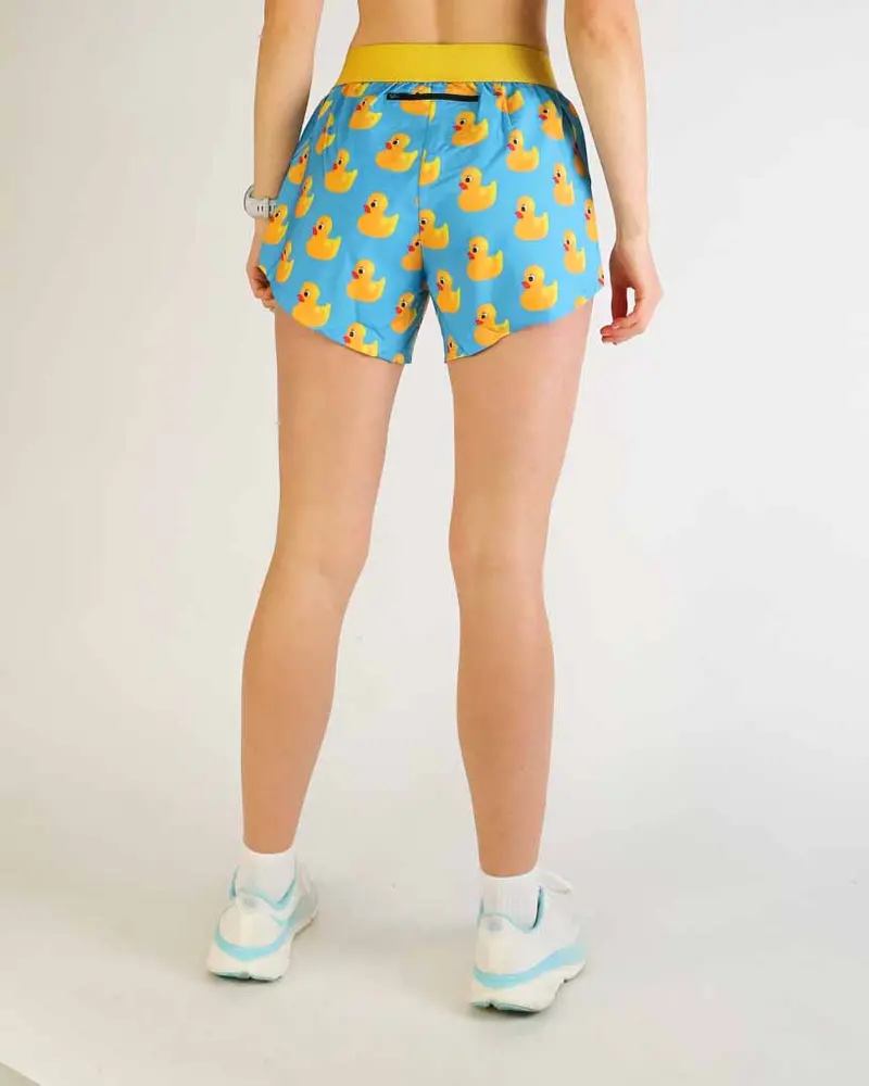 Women's Rubber Ducky 4" Split Shorts 4