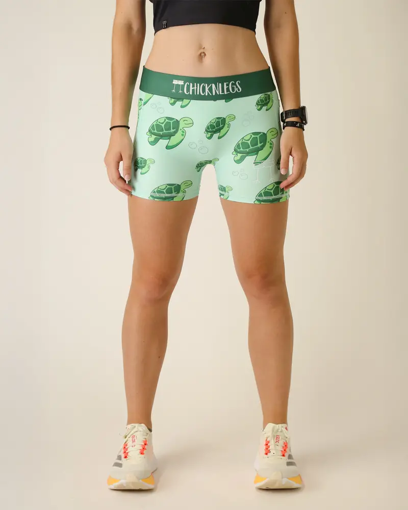 Women's Sea Turtles 3" Compression Shorts 1