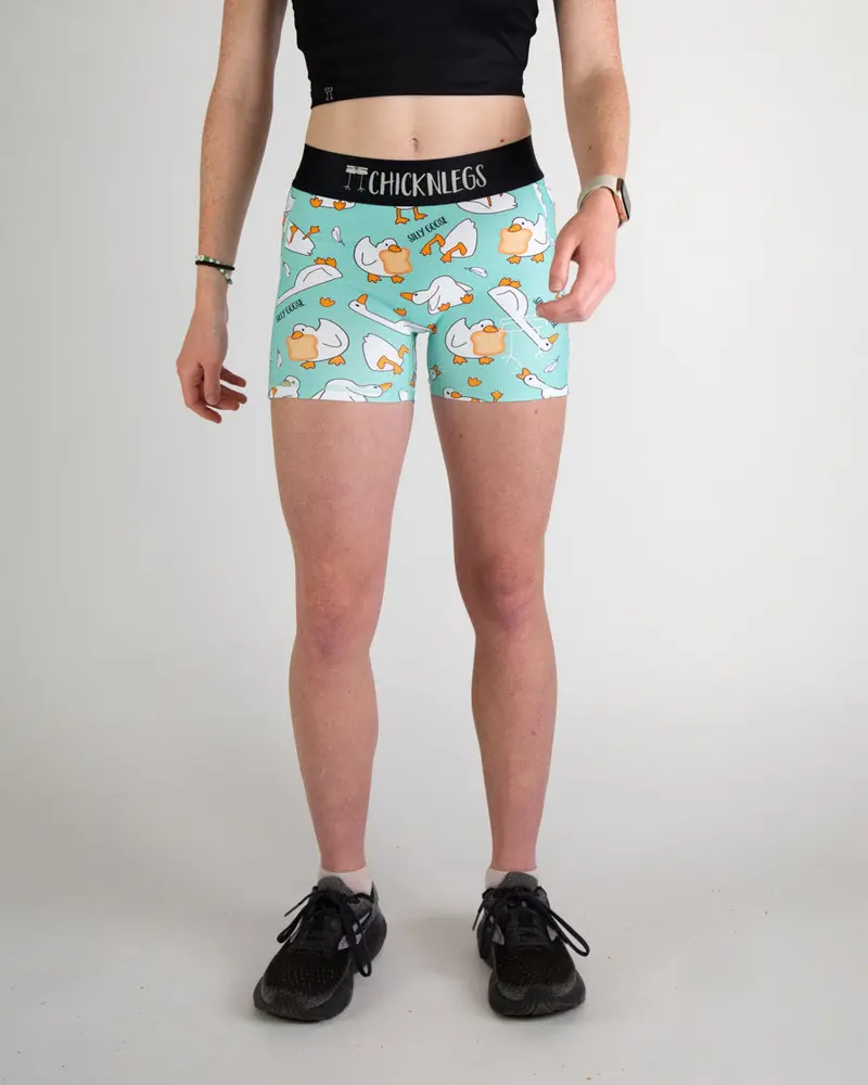 Women's Silly Goose 3" Compression Shorts 1