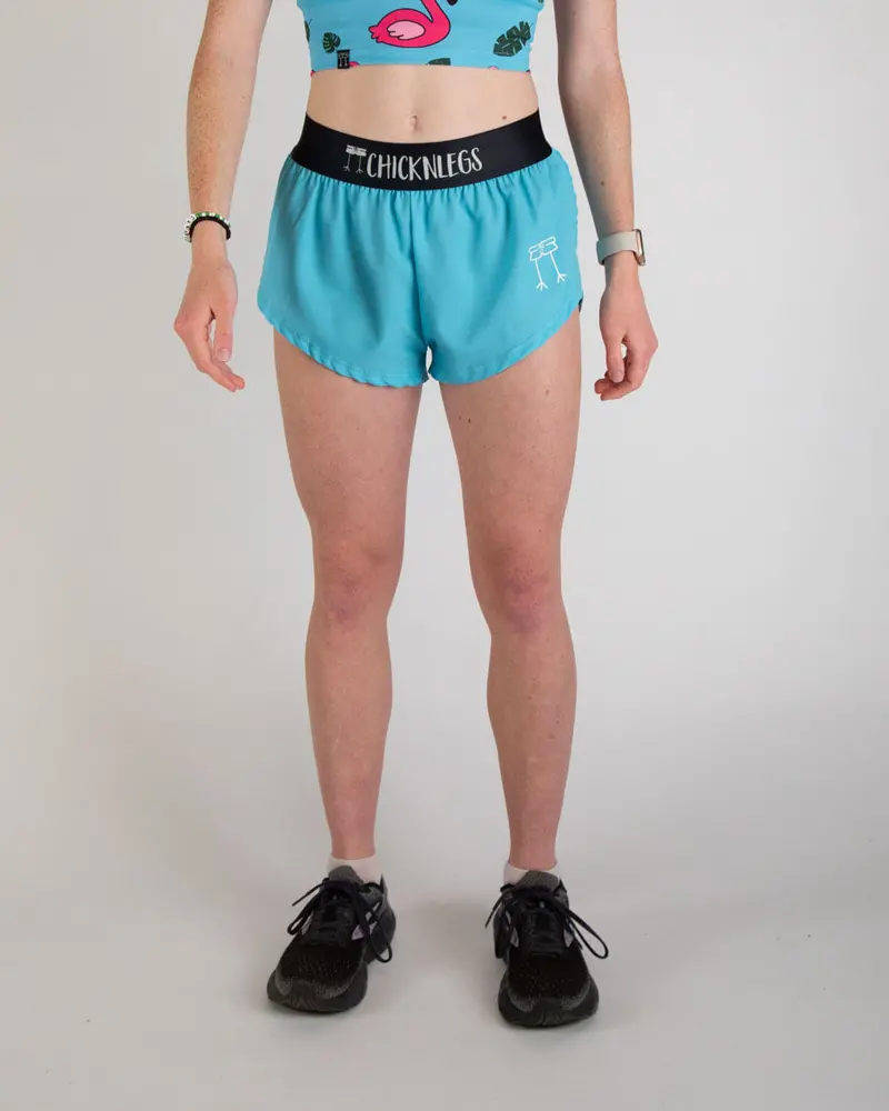 Women's Sky Blue 1.5" Split Shorts 2