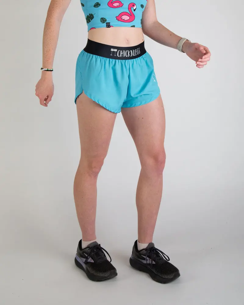 Women's Sky Blue 1.5" Split Shorts 4