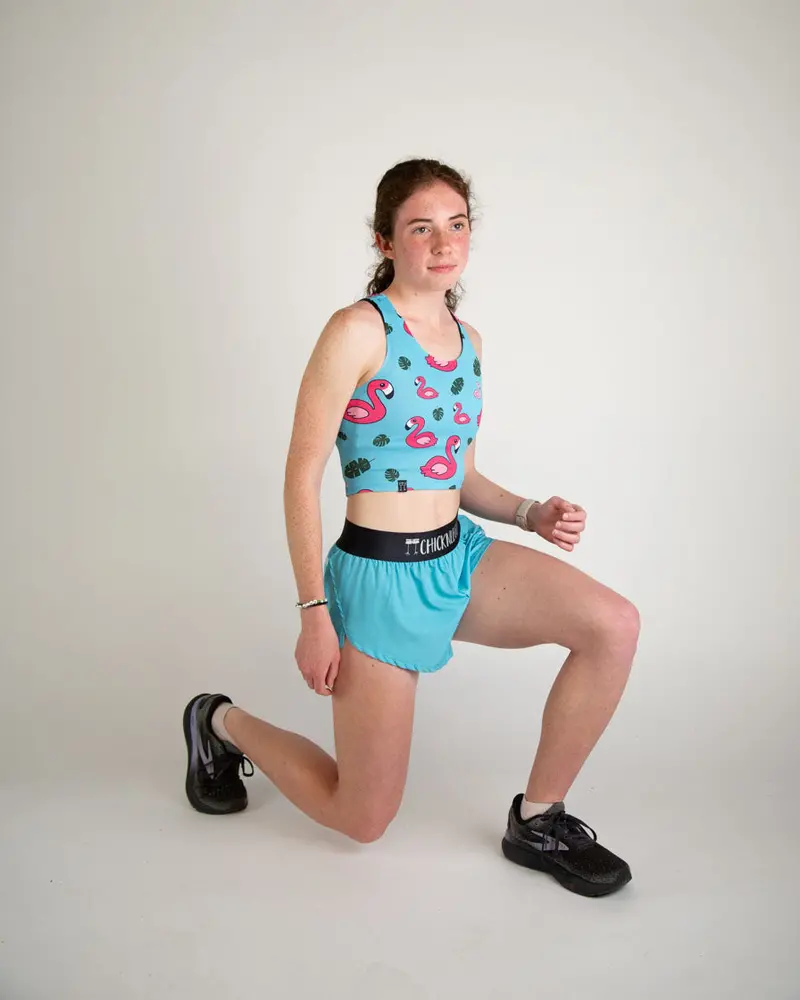 Women's Sky Blue 1.5" Split Shorts 6