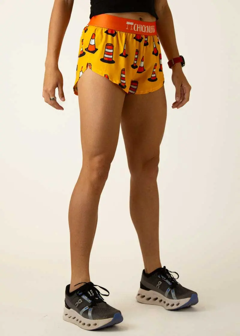 Women's Traffic Cones 1.5" Split Shorts 3