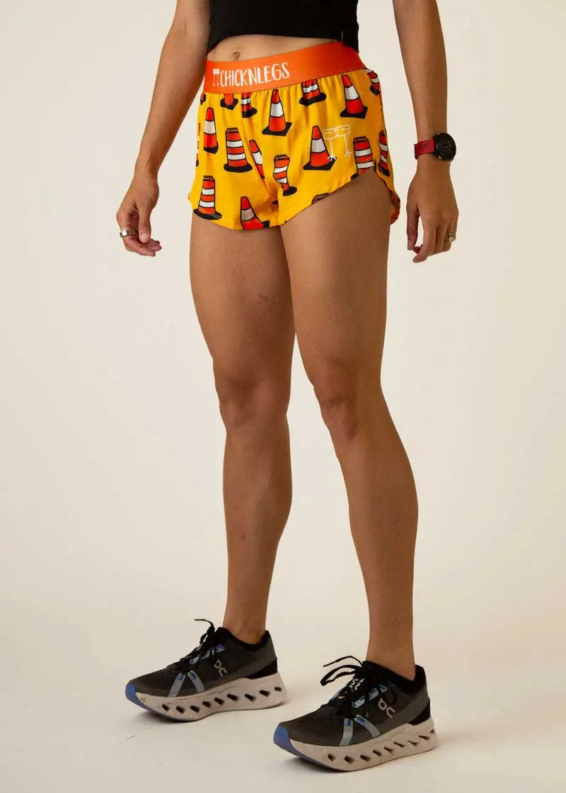 Women's Traffic Cones 1.5" Split Shorts 4