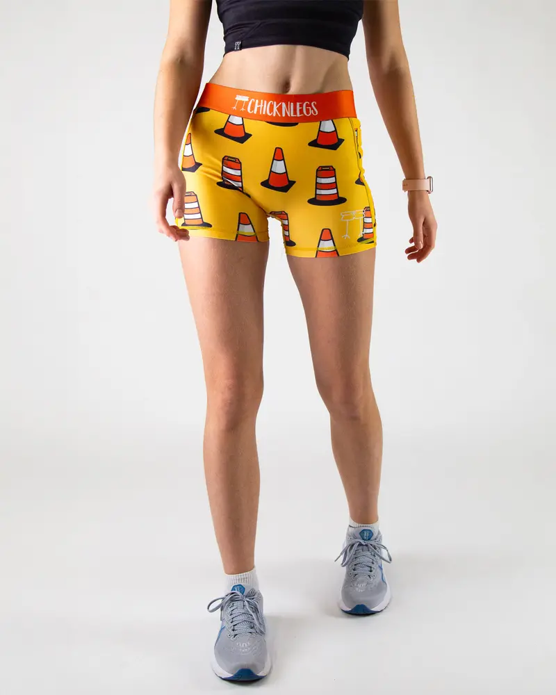 Women's Traffic Cones 3" Compression Shorts 1