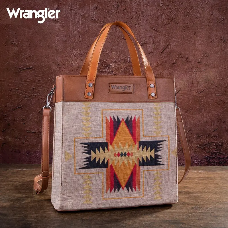Wrangler Aztec Canvas Tote 1