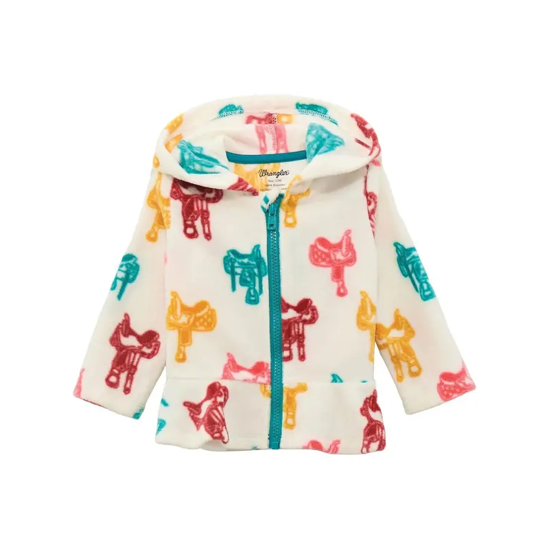 Wrangler Baby Girls Saddle Up Full Zip Fleece Jacket 1