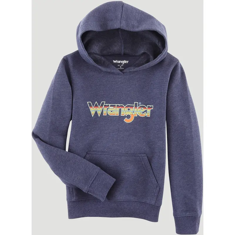Wrangler Boy's Denim Heather Logo Hoodie 1
