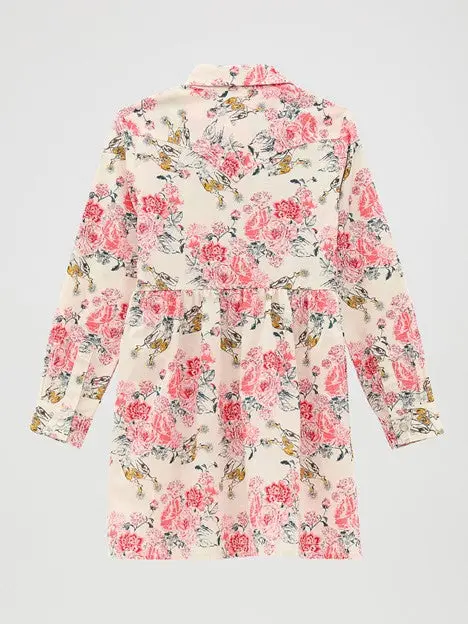 Wrangler Girl's Floral White Western Snap Dress 2